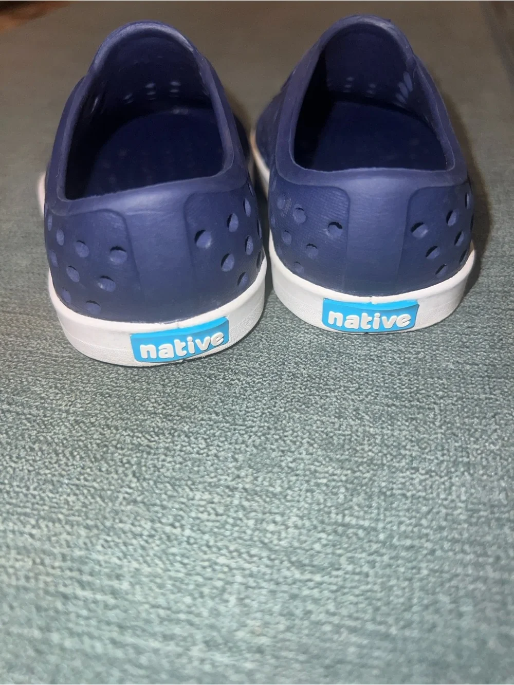 Native Kids Water Shoe in Navy and White